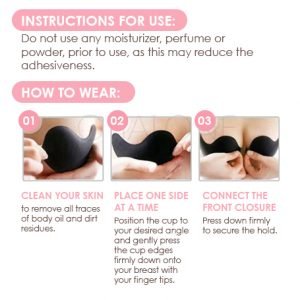 [Lingerie Accessories for Party Dress Solutions] Chalone Adhesive Strapless Backless Bra Push Up Low Front Bare Back Stay Up - Image 5