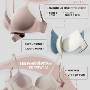 [Most Comfy] Leah Side Slimming Wireless Seamless Bra Suitable for Low Neckline T-shirt outfit Comfort Padded - Image 5