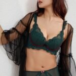 Non Wired Padded Lace Push Up Bra